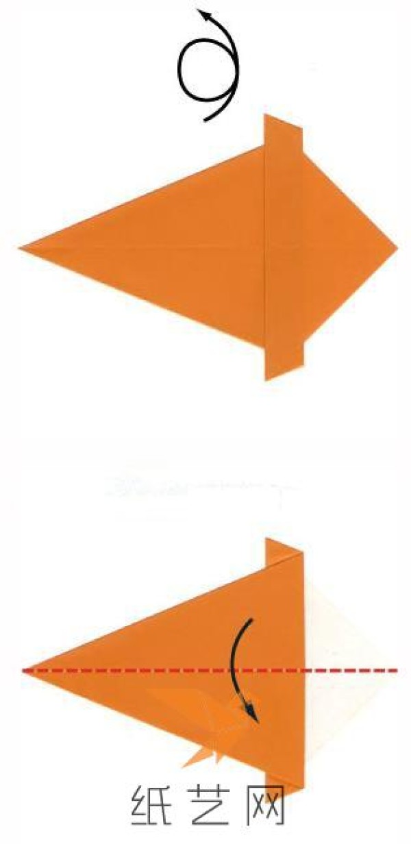 Simple origami duck making tutorial for children