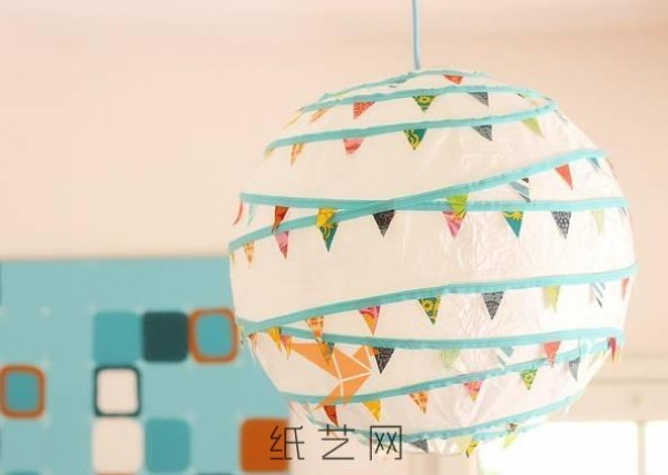 Simple and beautiful handmade colorful flag lantern tutorial