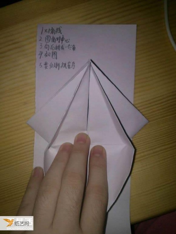 Step-by-step illustration of how to use origami to fold a cute grand piano