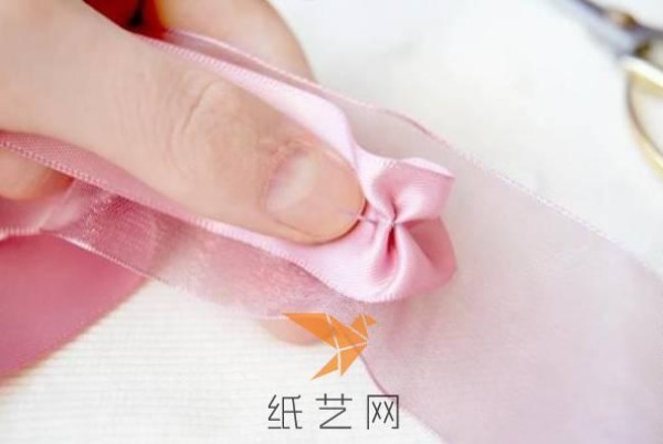 Fabric princess style ribbon flower headband childrens day gift