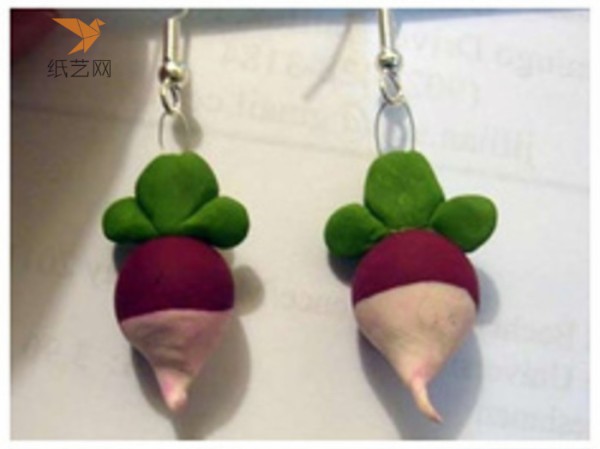 Clay radish earrings making tutorial clay tutorial