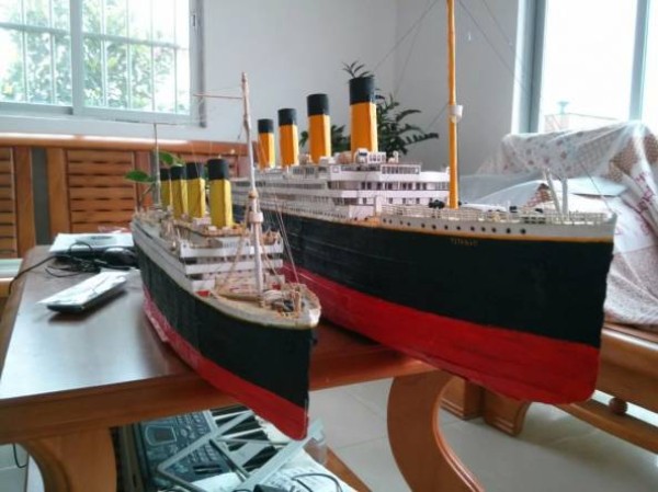 Homemade Titanic Paper Model