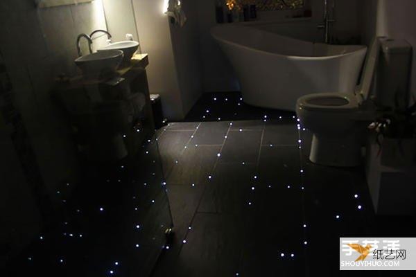 Use fiber optics to turn your home floor into a starry night!