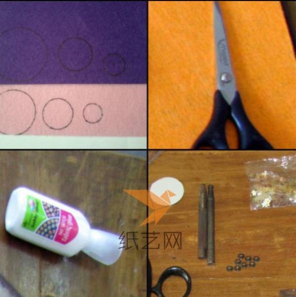 DIY tutorial for handmade non-woven earrings