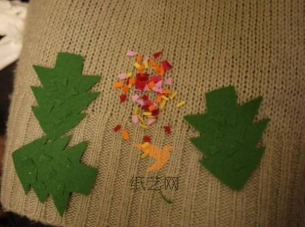 Cute non-woven Christmas tree making tutorial