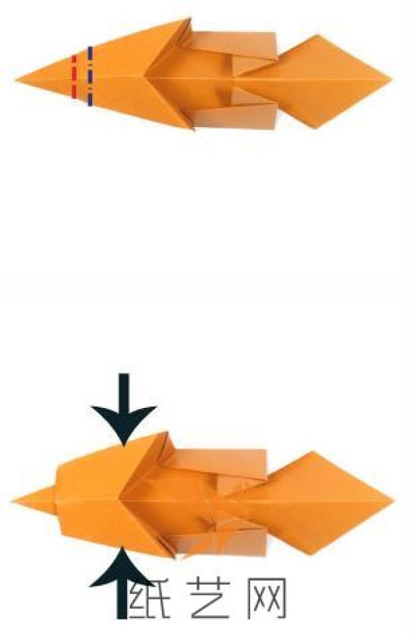 Simple origami duck making tutorial for children