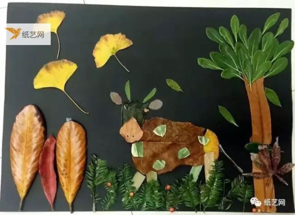 Put a few leaves together to create a handmade work!