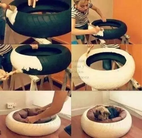 Turning waste into treasure! Replaced tires can also be repurposed! Tires turn into furniture decoration!