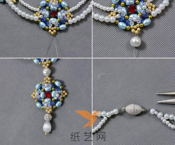 Super beautiful handmade beaded necklace making tutorial