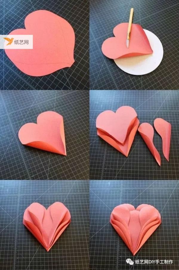 Love gift, paper art three-dimensional bouquet illustrated tutorial is here