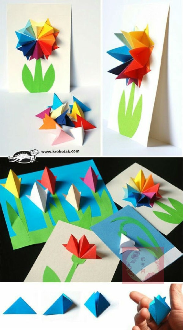 You can make cute little animals with just a few pieces of colored paper! Collection of parent-child handicraft tutorials