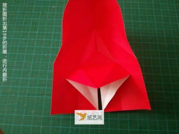 Detailed illustrated tutorial on how to fold the Christmas crane