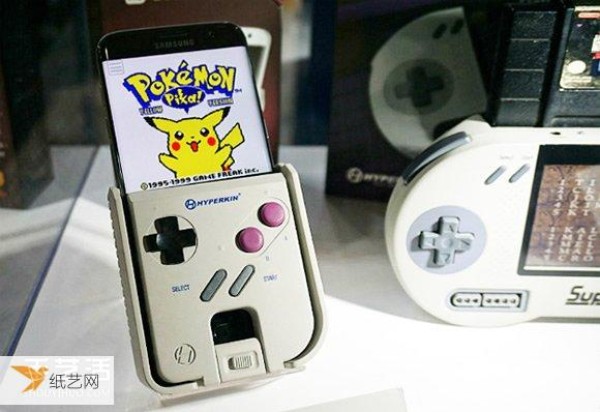 Android phone transformed into Game Boy retro classic game console accessory design