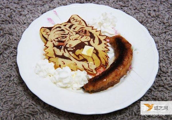 An edible canvas - how to hand-paint exquisite tiger pancakes