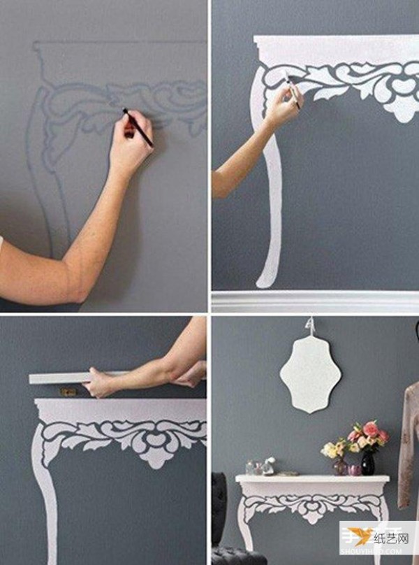 Very simple and personalized hand-painted wall paintings. Hand-painted walls that can be completed by yourself.