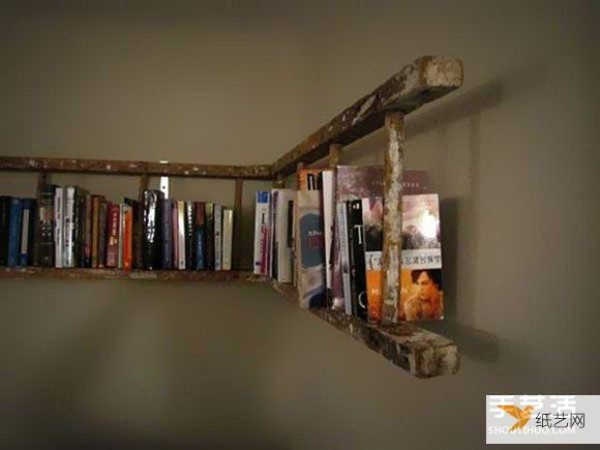 Very practical creative tutorial on personalized transformation of waste wooden ladders