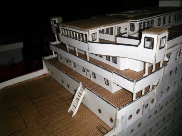 Homemade Titanic Paper Model