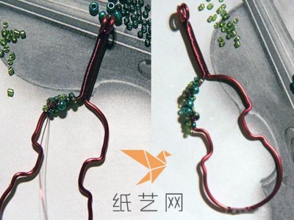 Tutorial on a fresh and fresh handmade DIY woven violin brooch for Spring Festival gift