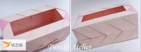 Illustration of the folding method of making a beautiful and personalized tissue paper box and napkin box