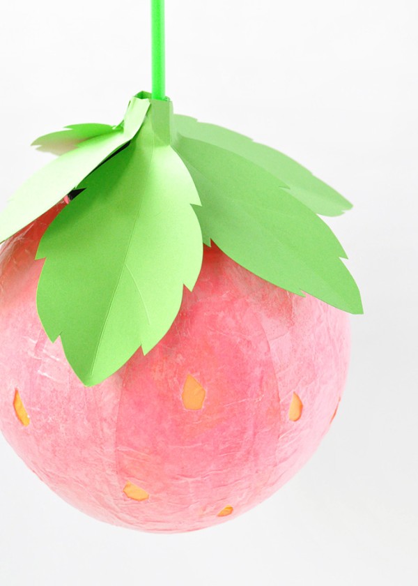 Paper Craft Strawberry Chandelier Tutorial