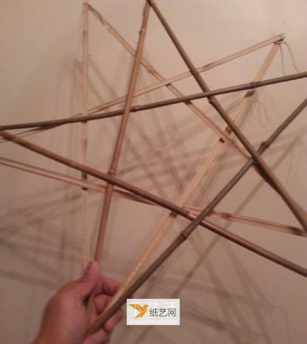 How to make three-dimensional star Christmas lights