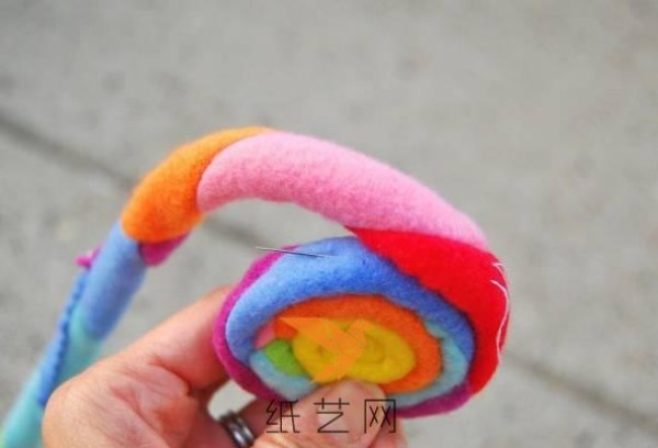 Beautiful non-woven rainbow lollipop making tutorial