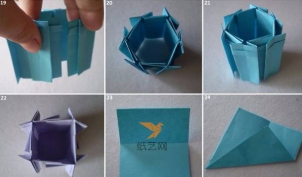 Simple origami tutorial for origami flowers and origami flower pots