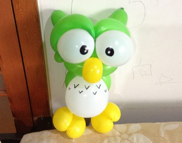 Cartoon Cute Owl Balloon Shape Magic Balloon Handmade Method