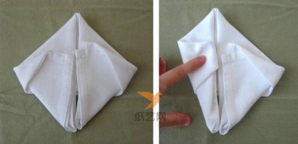 Illustrations of napkin folding