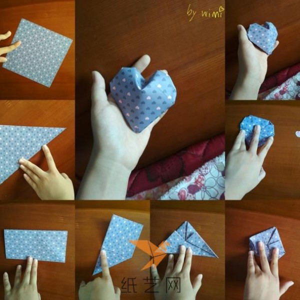 Especially the simple and easy to learn origami three-dimensional heart tutorial