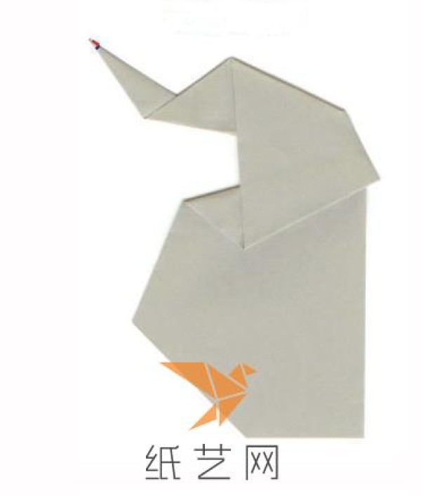 Tutorial on how to make a cute origami elephant for Childrens Day