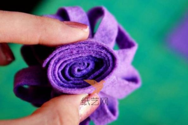 Beautiful non-woven flower Christmas gift wrapping decoration DIY tutorial