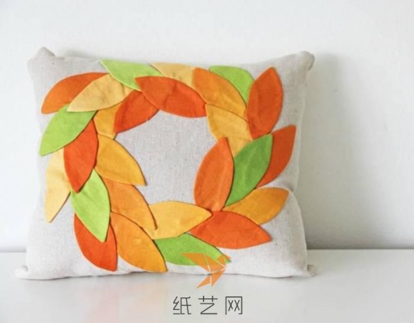 Autumn leaf pillow Teachers Day gift