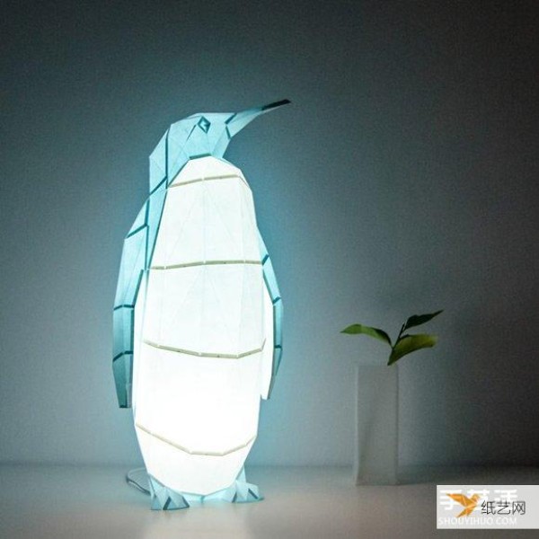 Inspired by the art of origami, assemble your own paper mache animal lamps