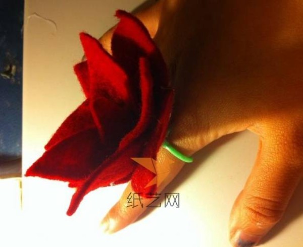 Enchanting big red flower ring making tutorial