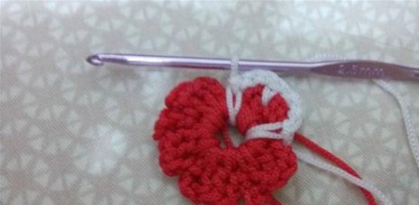 Crochet elegant unit flower plum blossom handmade simple knitting illustration