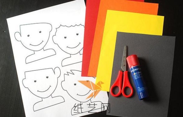 Cute handmade paper-cut portrait making tutorial for children