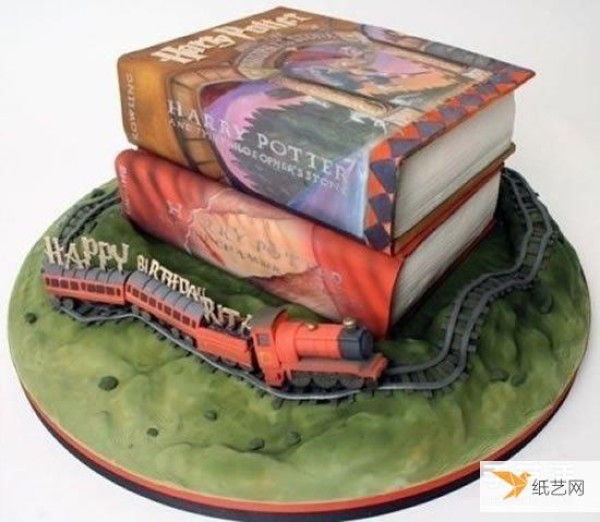 Creative book cake pictures that look like stacked books