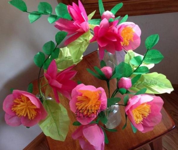 Make a bouquet of crepe paper flowers for the Mid-Autumn Festival to decorate the festival [Tutorial]