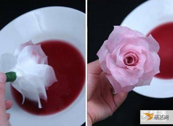 Illustrated tutorial on how to make atmospheric peonies using napkins