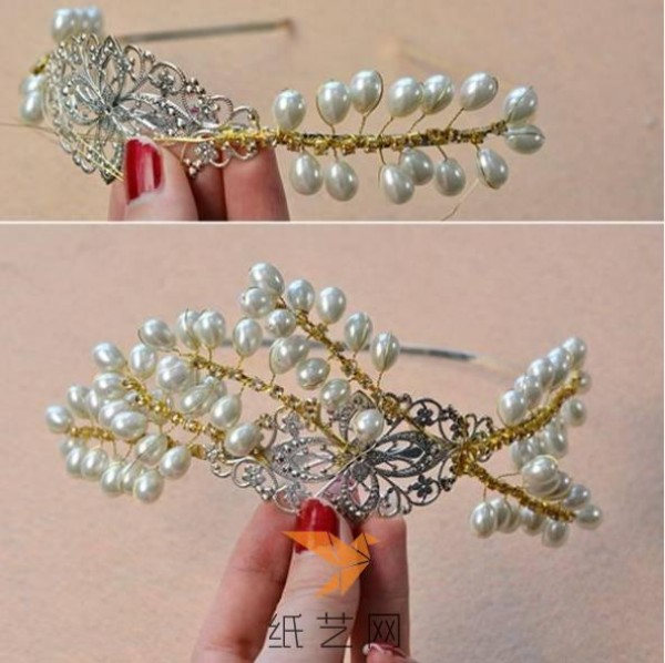 Bridal Hair Accessory Beaded Headband Making Tutorial Beautiful Headband for Valentine’s Day