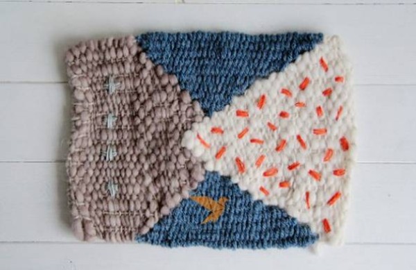 Manual DIY step-by-step illustrated tutorial for knitting vintage placemats with wool thread