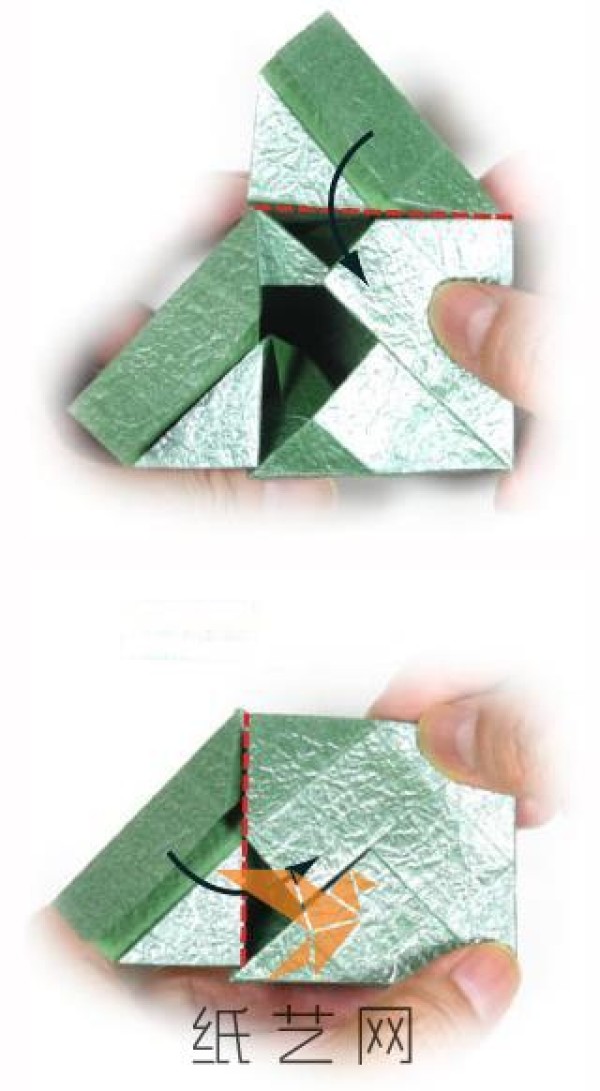 Tutorial on how to make a complete origami cube origami box from one piece of paper