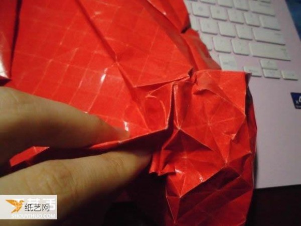 Super complicated kissing fish heart origami illustration process