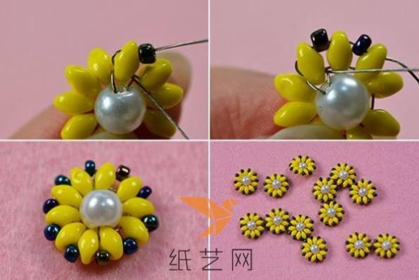 Tutorial on how to make a fresh and fresh daisy beaded bracelet