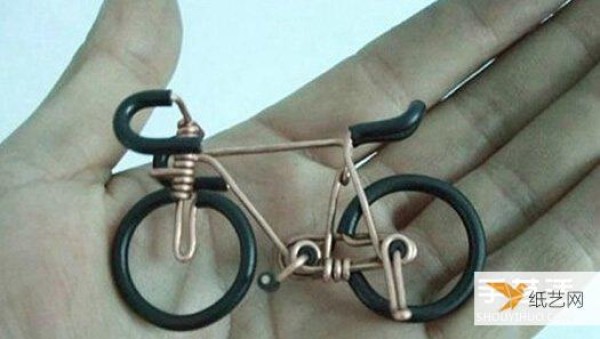 Illustrated tutorial on how to make a bicycle by hand using copper wire