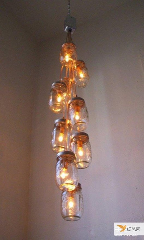 Using waste glass cans and bottles to make unique and beautiful lamps by hand