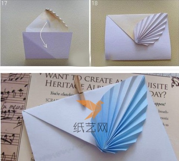 Origami feather envelope tutorial