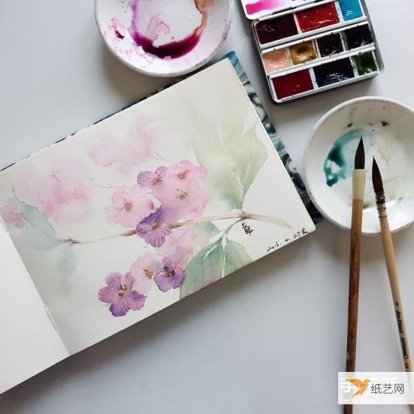 Share the main techniques of flower watercolor painting tutorial illustrations