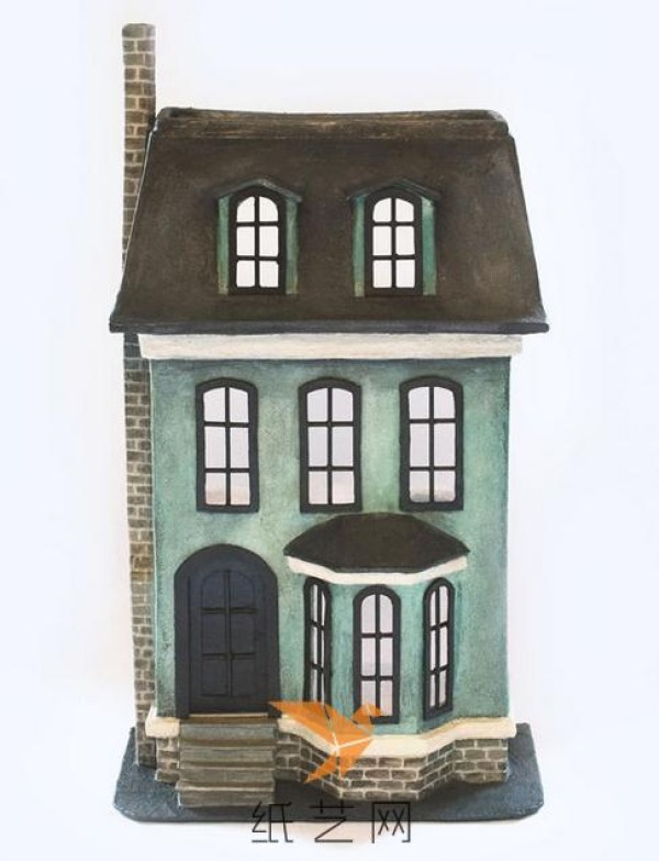 Tutorial on how to make a beautiful little house from an old cardboard box